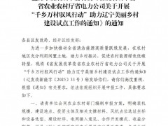 辽宁盘山县开展“驭风行动”试点项目优选！
