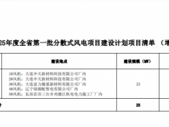 增补25MW！辽宁2025年度第一批分散式世纪新能源网项目达107.7MW