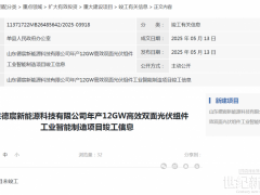 12GW光伏组件项目延期